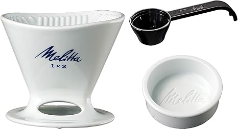 Amazon メリタ Melitta コーヒー ドリッパー 2 4杯用 プレミアムフィルター 1 2 受皿 メジャースプーン付き 日本製 波佐見焼 Pf Wh 1 2 ホワイト ドリッパー オンライン通販