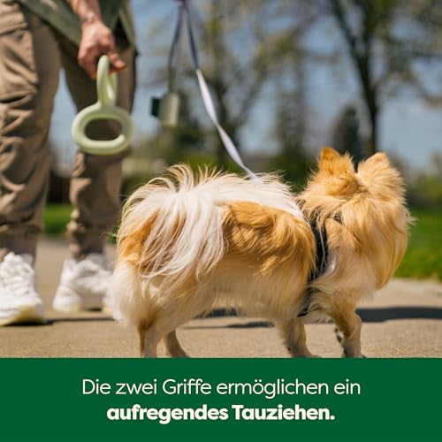 Earth Rated Ziehspielzeug, interaktives Spielzeug für ausgewachsene Hunde und Welpen, ergonomischer Griff, Naturgummi, klein, grün