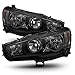 For Black Smoke 08-17 Lancer 08-15 Evolution Headlights Front Lamps Direct Replacement Left + Right