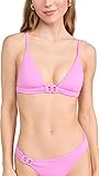 Vitamin A Women's Luxe Link Bralette Top, Bubble Gum, Pink, XL