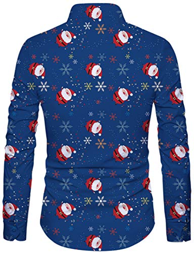 Loveternal Natalizia Camicia Uomo 3D Funky