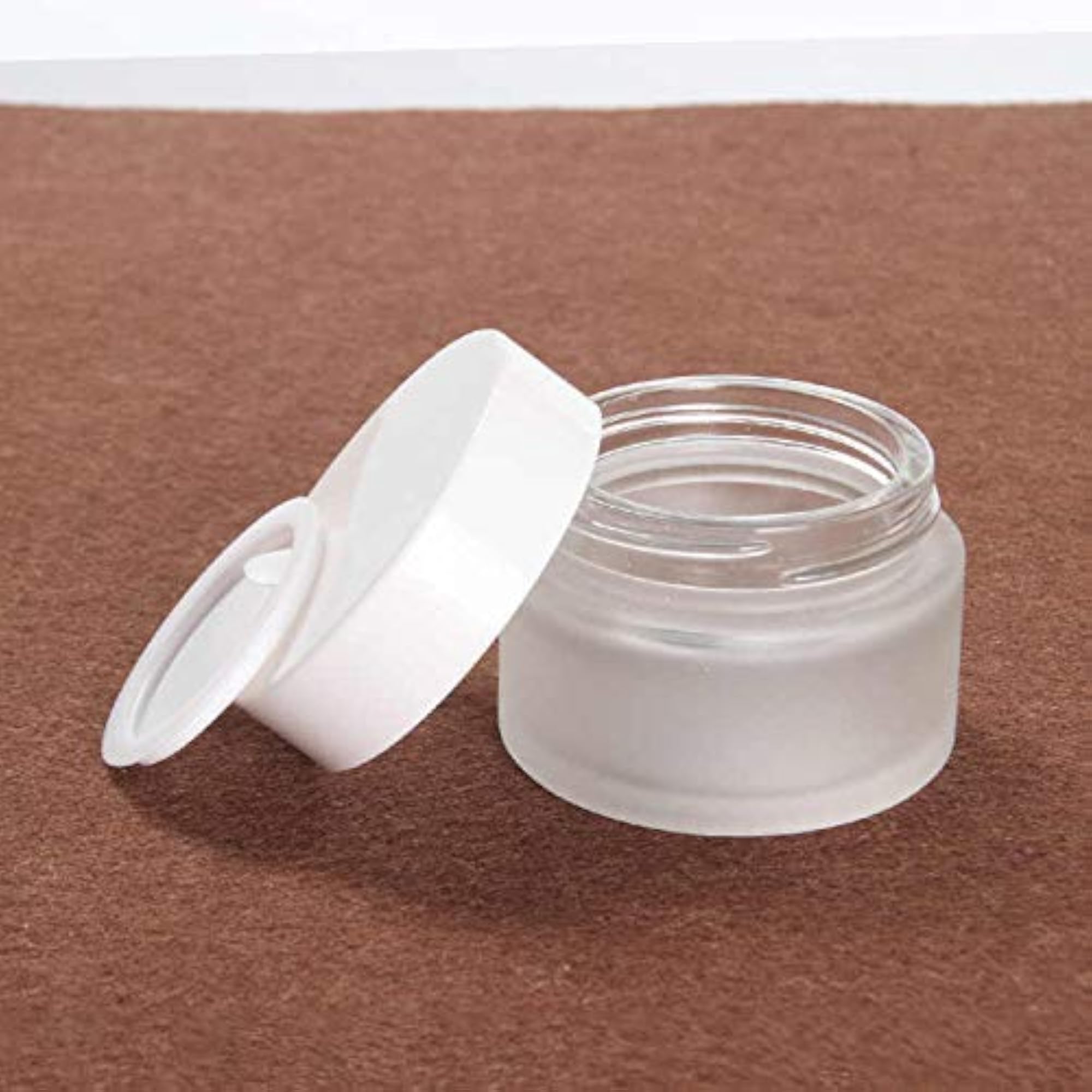 Acrylic 3pcs 25Grams Milky White Cap Transparent Cosmetics Jar, Pack of 3