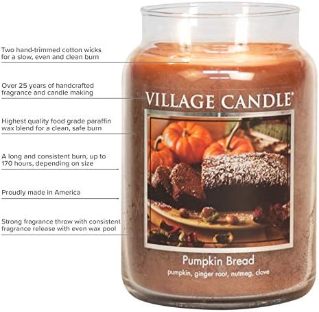 Village Candle Orange Cinnamon 16 oz Glass Jar Scented Candle, Medium - 1