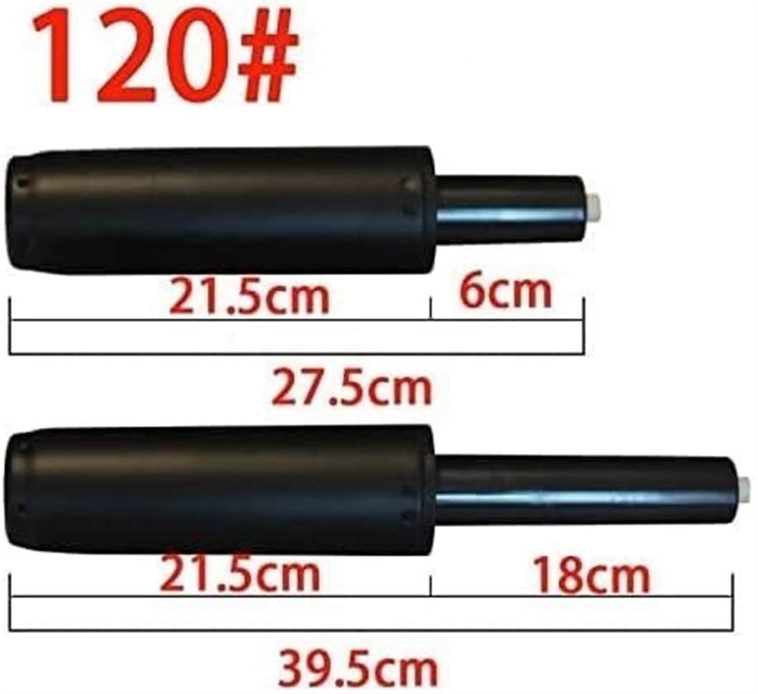 Verin pour Fauteuil de Bureau Cylindre Levage pneumatique pour la Plupart chaises Bureau pivotantes Ressort à Pression de Gaz(Black 120)