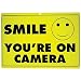 1 X New SMILE YOURE ON CAMERA Yellow Business Security Sign CCTV Video Surveillance - ONE SIGN