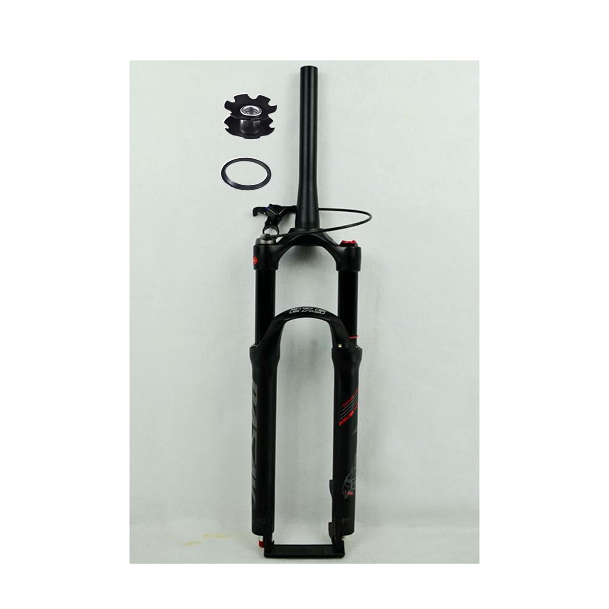 Horquilla Delantera para Bicicleta de montaña de 26, 27.5 y 29 Pulgadas. Horquillas de suspensión neumática para Bicicleta de montaña. Tamaños de Uso común. Cierre rápido. Tubo cón