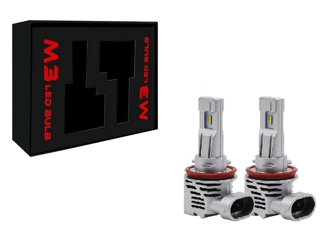 Generico FRAGRE SHOP Coppia lampade a LED per auto moto H11 M3 6500K 55W luce bianca