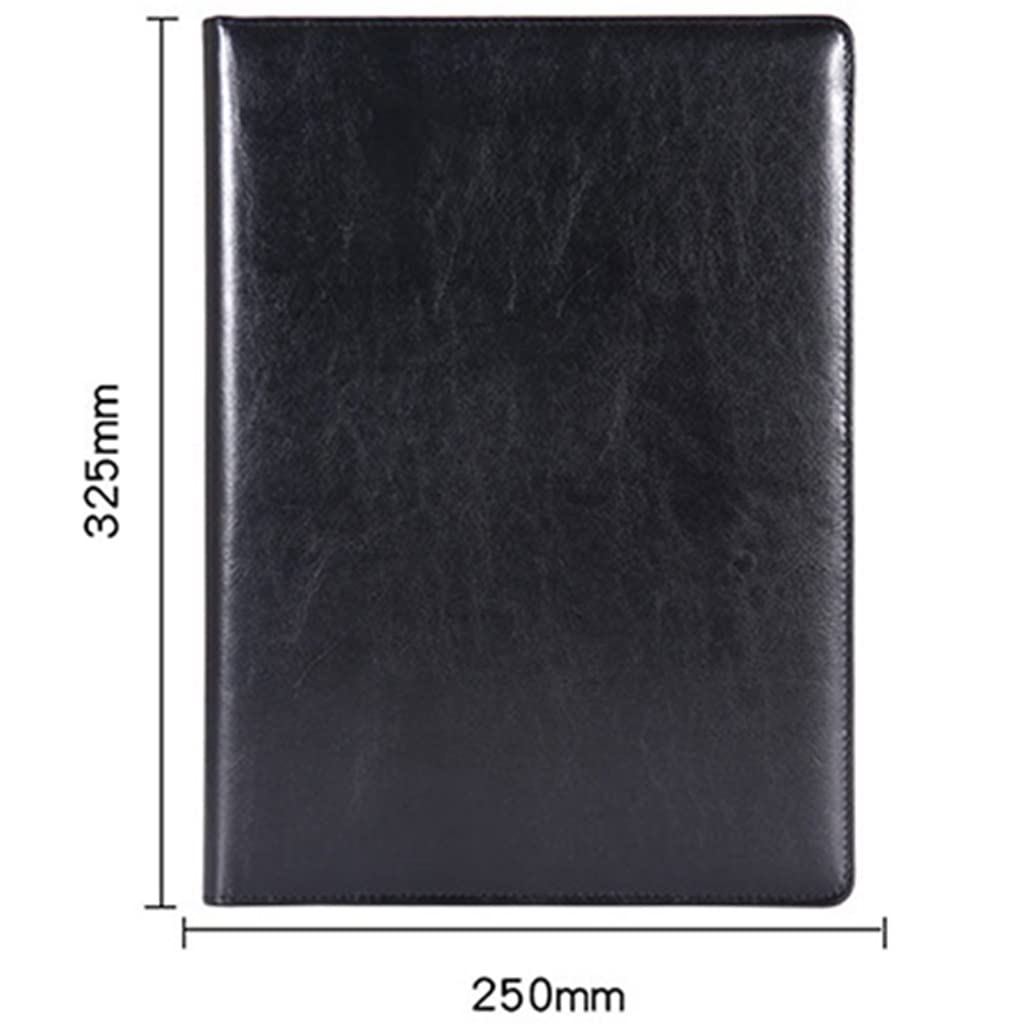 Folder skórzany organizer na dokumenty biznesowe List A4 Rozmiar wizytówki uchwyt na wywiady konferencje i prezentacje(Brown,Sign in this*3)