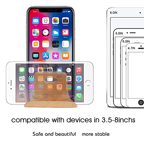 Samdi Wood Cell Phone Stand For Iphone 5 6 7 8 X Plus, Lg, Huawei, Xiaomi, Samsung Galaxy S5 S7 S6 - (White Birch ) #TOP5