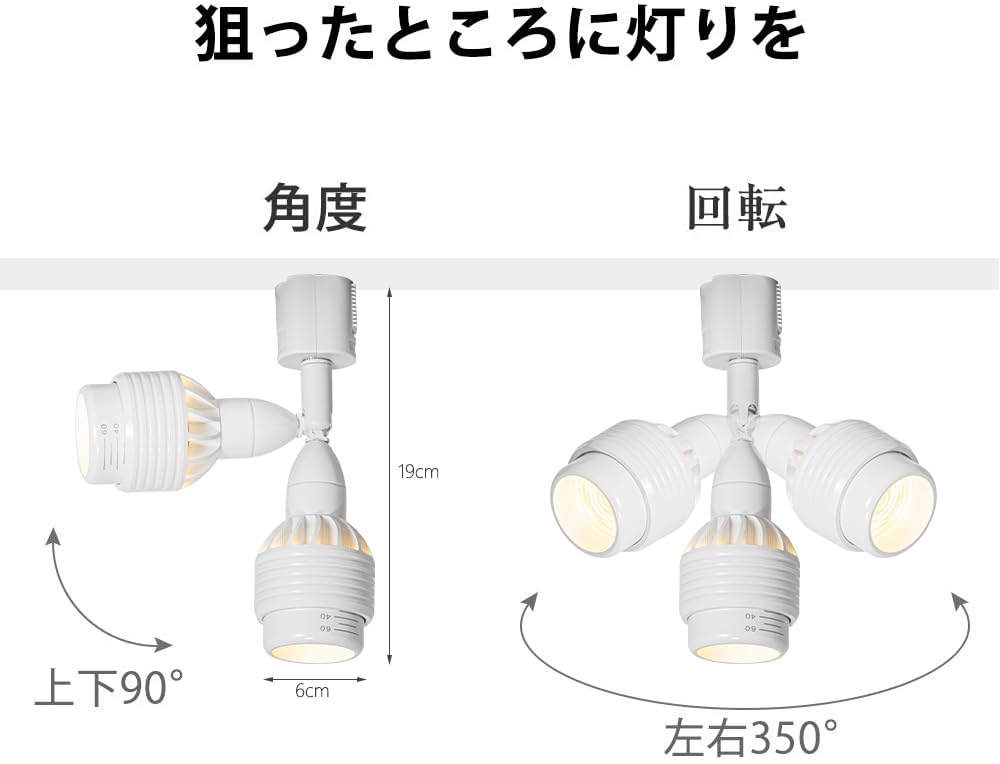Amazon.co.jp : FSLiving 3個セット スポットライト リモコン E26 7W