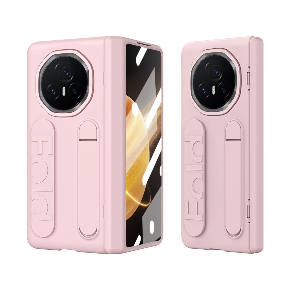 Coque Honor Magic V5 fine support vidéo et protection écran antichoc rose - 8