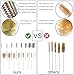 WMXXBRU 12 Inch Long Brass Tube Brushes for Pipe Cleaning Set with Brass Bristles, Tube Bottle Brush Kit, 8 Sizes for Auto Parts, Bottles, Guns, Tubes, Etc, Yellow, WMXX-BRASS-12