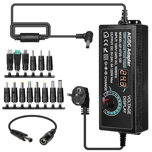 Adaptateur secteur universel DEWIN pour remplacer tous vos chargeurs perdus de 3V à 24V