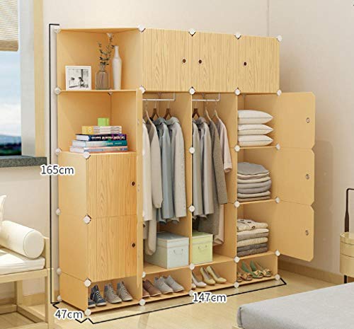 Armoire de stockage d'assemblage en acier avec dressing penderie - 5