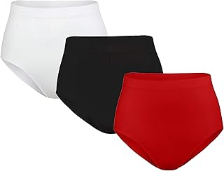 Silvy Lycra Set Of 3 Pieces High Panty Underwear For Woman-Multicolor-M