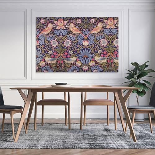 Toile William Morris The Strawberry Thief décoration intérieure vintage 50 x 75
