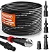 Price comparison product image DEUBA® 15 Metre Drain Pipe Cleaning Hose | 15m 50ft Flexible Jetter Tube Cleaner Unblocker Kit Pressure Washer Set | 5 Retrofit Adapters | Wiggly Nozzle | 200 Bar | 2300 PSI | 60°C