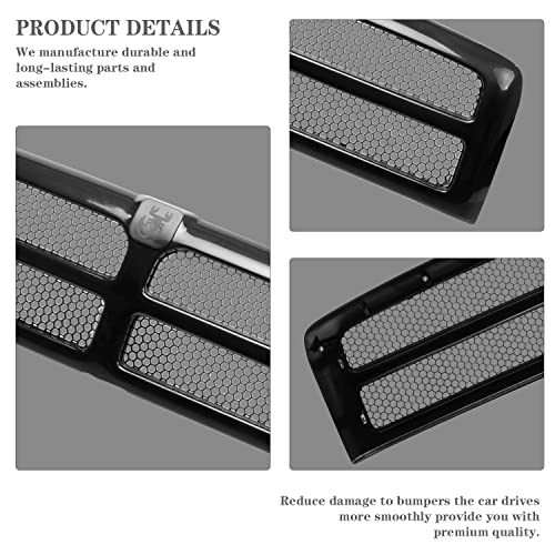 Carpartsdepot Black Frame Honeycomb Mesh Style Front Upper Grille Grill Fit For 1994-2002 Dodge Ram 1500 2500 3500 Pickup Truck, Ch1200188 5Ez51Rx8 #TOP5