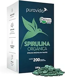 Puravida Spirulina Orgânica 200 tabletes