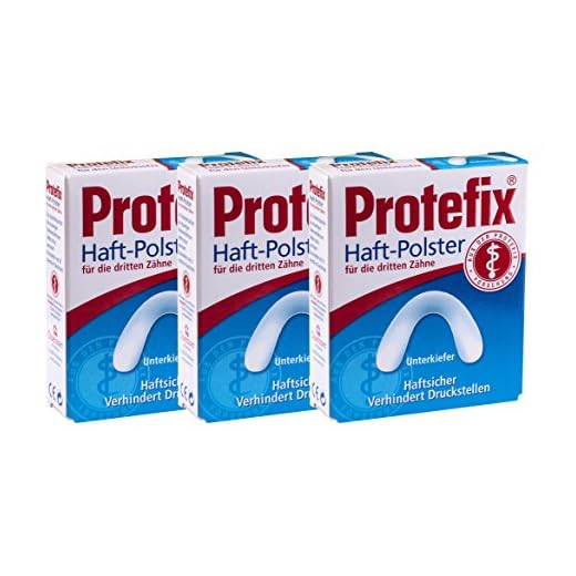 Protefix 3x PROTEFIX Haftpolster für Unterkiefer, 30 St, PZN 1599588, Weiß, Dental Adhesive