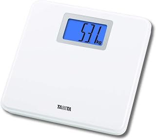 Tanita HD-662 Digital Bathroom Scale - 330 lb Capacity, 0.2 lb Accuracy, 2" Blue Backlit LCD, Step-On Japan Tech (White)