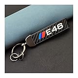 1 Uds estilo de coche mujeres hombres llavero fibra de carbono cuero llavero cordón coche llavero apto para Bmw E39 E46 E90 accesorios de coche