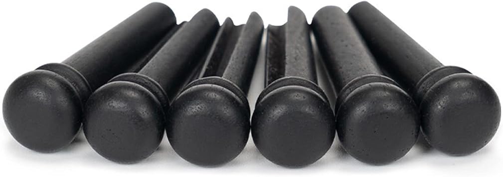 Miwayer Ebony Guitar Bridge Pins Replacement Parts for 6 & 12 String Acoustic Guitar Pure Ebony