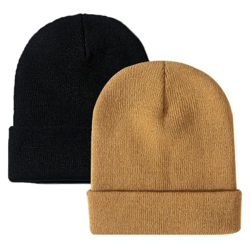 Image of ZOORON Beanie for Men Women Slouchy Winter Beanie Hats Cuffed Skull Caps