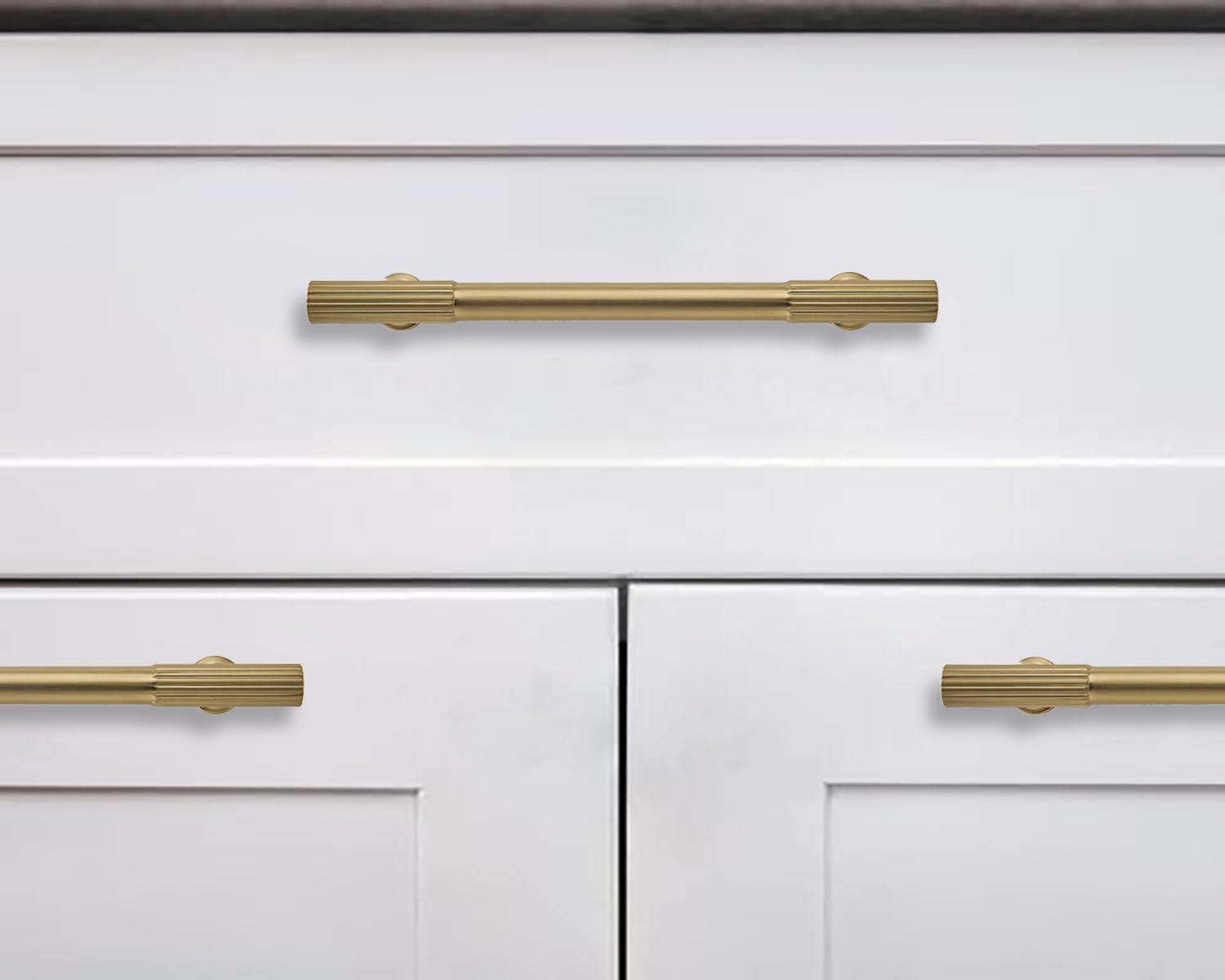khtumeware 12 Inch Hole Center 2 Pack Brushed Brass Heavy Duty Solid Warm Brass Cabinet Pulls, Kitchen Drawer Handles, for Dresser cabinets, cabinets