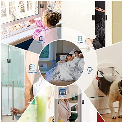 Door Chime Bistee Wireless Door Chimes When Door Open Entry Alarm 600FT Range with 58 Chimes 5 Volume Levels LED Indicator for Business/Home/Office/Stores (2 Plug-in Receiver & 3 Door Sensor) by Bistee - Image 3