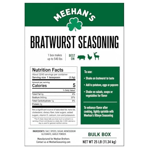 Meehan's Bratwurst Seasoning Bulk Box