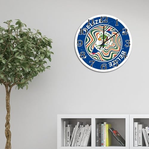 Horloge coloree du Belize pour deco murale de chambre - 5