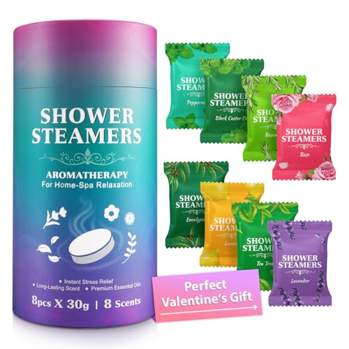 Set regalo con bombe da doccia, 8 pezzi, regalo di San Valentino, 8 profumi, compresse doccia rilassanti, regalo di relax, profumo forte e duraturo, regalo per la festa della mamma, idea regalo