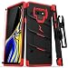 ZIZO Bolt Series Galaxy Note 9 Case with Holster, Lanyard, Military Grade Drop Tested and Tempered Glass Screen Protector for Samsung Galaxy Note 9 Cover - Black/Red