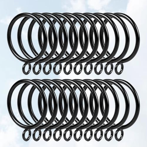Anillos de cortina para salón y dormitorio, ganchos negros Artibetter para colgar con elegancia 6