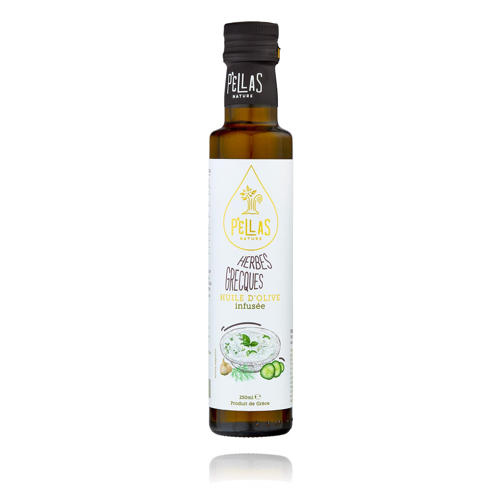 Pellas Nature Huile d'Olive Extra Vierge au Basilic - Huile d'Olive Pressée à Froid, Produit Primé de Grèce, OK-Kosher, Sans Additifs, Bouteille de 250ml - 5