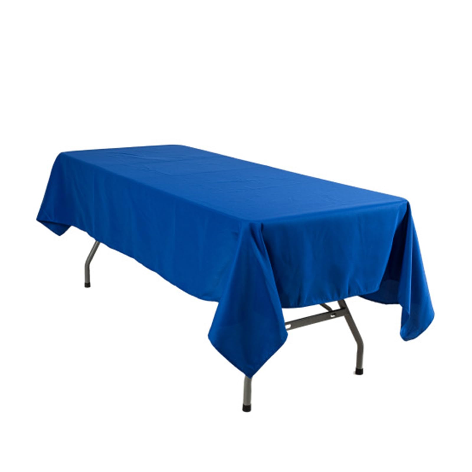 Nappe rectangulaire polyester supérieure bleue infroissable de table