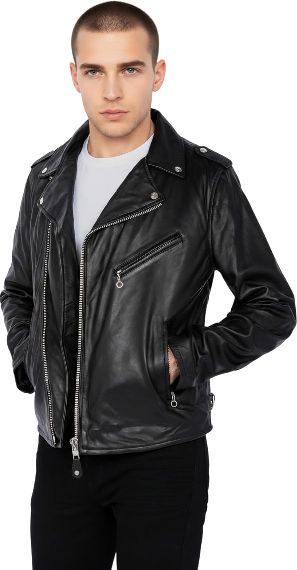 Schott Men's Leather jacket Lc1140 Black