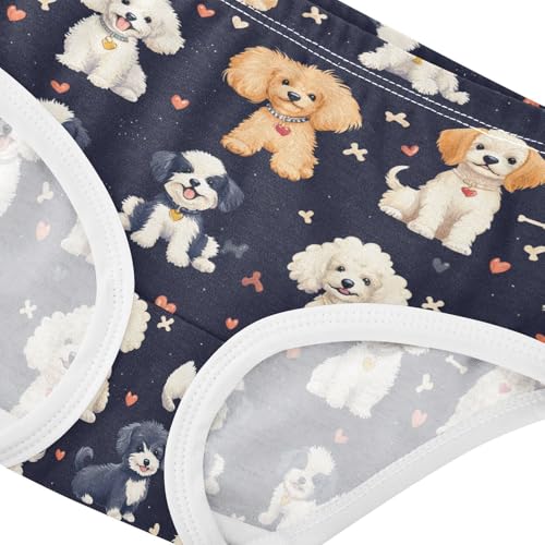 Girls Underwear Soft Cotton Dog Kids Panties in Sizes 2/3t, 4t, 5t, 6 and 84