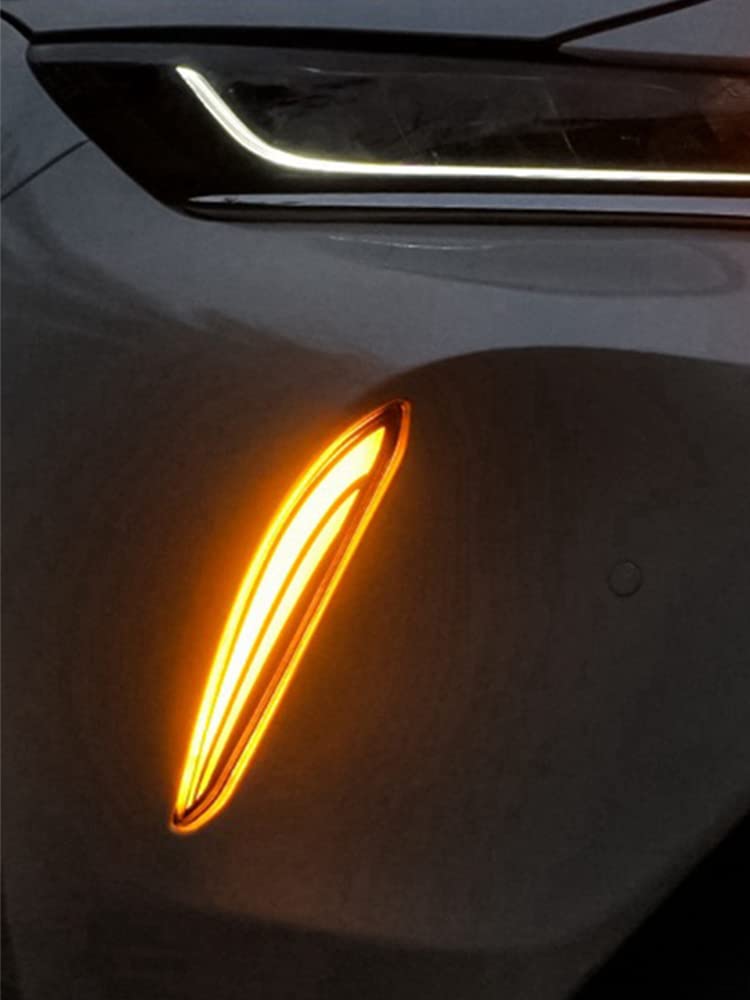 Riloer 1x Luci di marcia diurna DRL Luce bianca compatibile con T0Y0TA Venza Harrier 2021-2022, Sequenziale Scorrimento Anteriore Guida Ambra Foglight Segnale di direzione Luce notturna blu