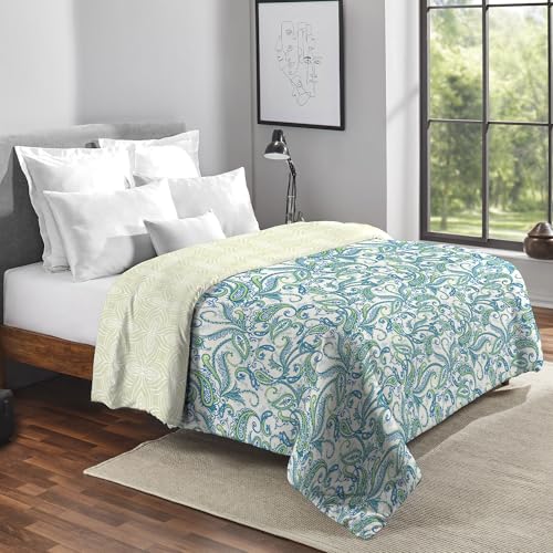 Image of HOME ELEGANCE by Mytrident Printed AC Comforter Set Double Bed | Quilt Blanket for Summer| King Size | 220 cms x 240 cms | Foliage