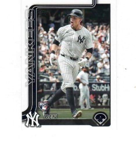 2025 TOPPS #337 BEN RICE RC NEW YORK YANKEES BASEBALL OFFICIAL TRADING CARD OF MLB