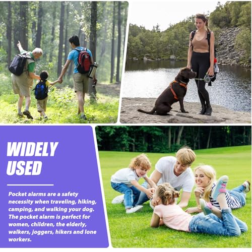 4 Stück Taschenalarm Frauen: 130dB Selbstverteidigung mit LED-Beleuchtung und Schlüsselanhänger, Persönlicher Alarm für Frauen Eulen-Stil für Frauen Kinder Altere Menschen (B)
