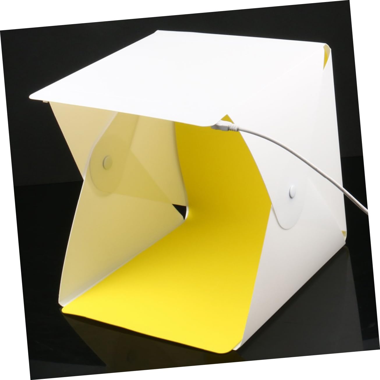 Mini Boîte Photo Pliable Portable en Abs Blanc, 1 Set