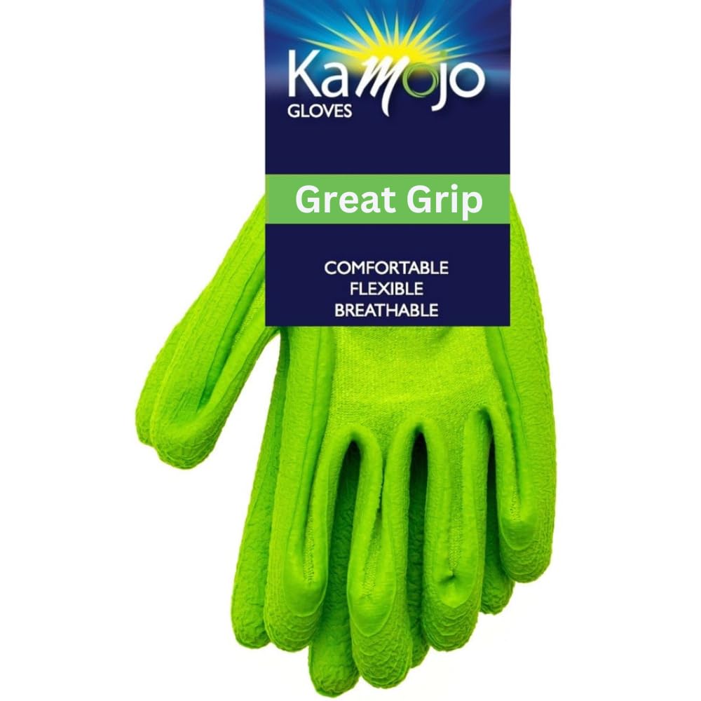 Kamojo Bamboo Gardening Gloves Women Men - Puncture Resistant Gloves 95% Rayon Derived from Bamboo & 5% Spandex