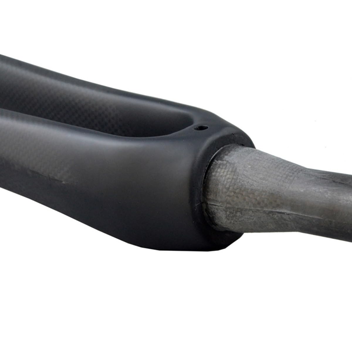 Rower szosowy 700C Sztywne Widelce Z Włókna Węglowego Stożkowa Rura 9x100mm QR Widelec Rowerowy C Hamulec Bezgwintowy Przód Ultralekki (Kolor: Czarny błyszczący, Rozmiar 700c)