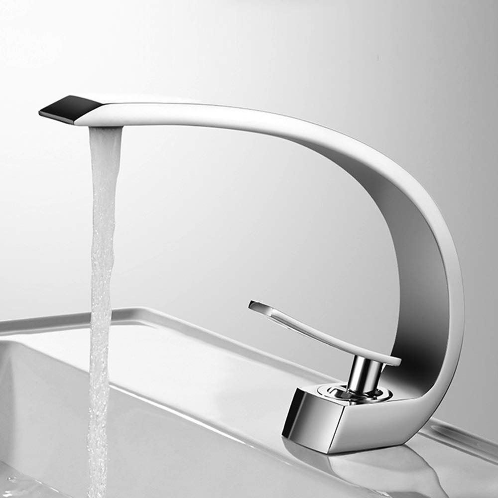 Robinet de lavabo anti-tartre en cuivre pour eau saine chaude et froide