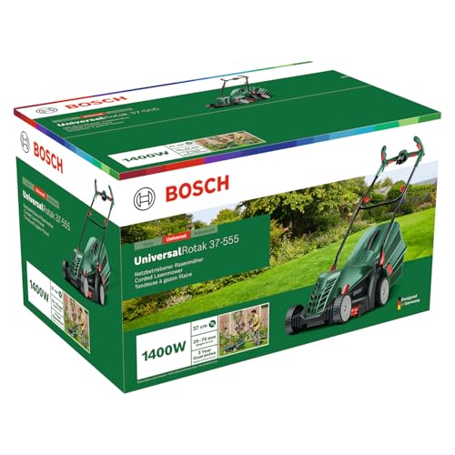Bosch cortacésped con cable UniversalRotak 37-555 (1400 W de potencia del motor, ancho de corte: 37 cm, cesta colectora de 40 litros, asas Ergoflex) - imagen 6