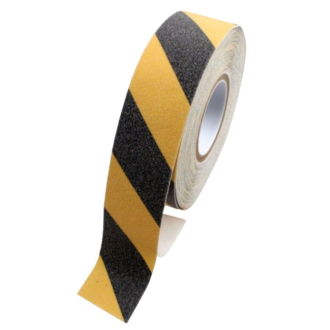 BONUS Eurotech 1BL43.30.0050/018 - Cinta antideslizante, adhesivo a base de acrílico, ancho 50 mm, longitud 18 m, grosor 0,70 mm, amarillo-negro