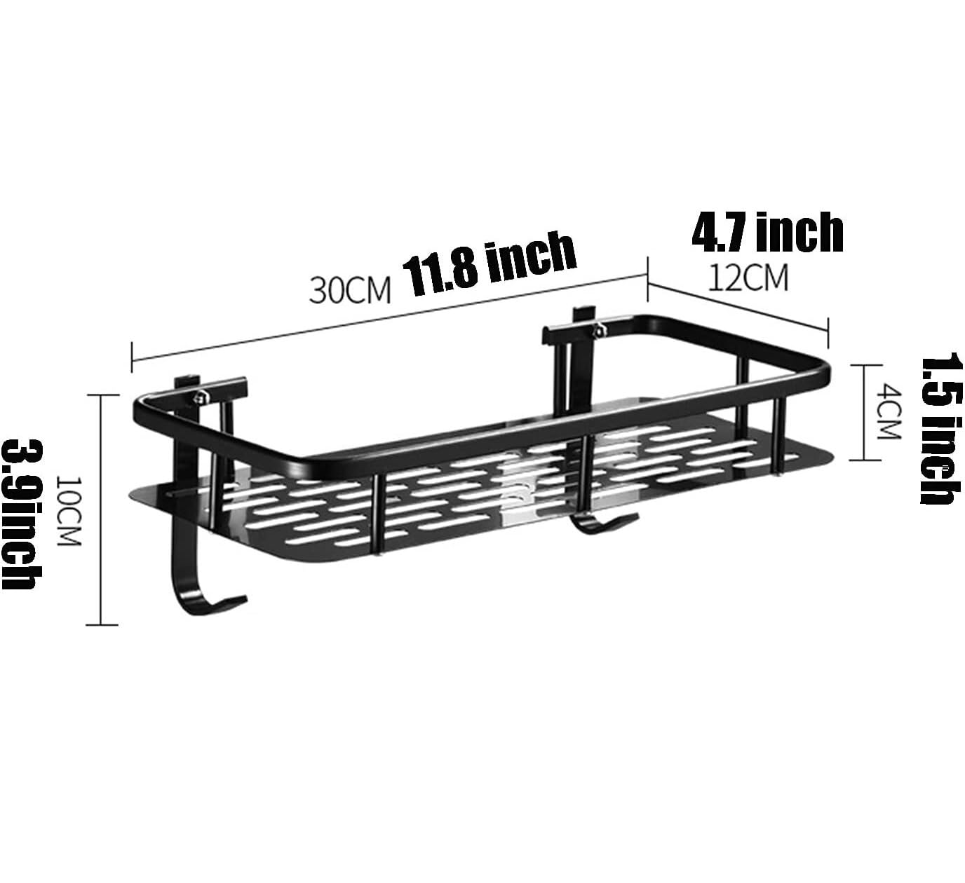 Estante de baño Carrito de ducha Estantes de ducha Estante de carrito de baño Estante de ducha Espacio Organizador de ducha de aluminio Almacenamiento sin perforación Estante de ducha Organi